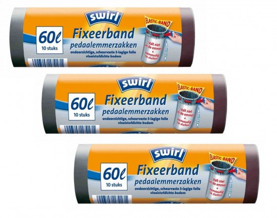 Swirl Afvalzakken Fixeerband  60 Liter