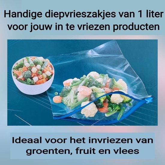 Diepvrieszakjes met zipsluiting 1 liter