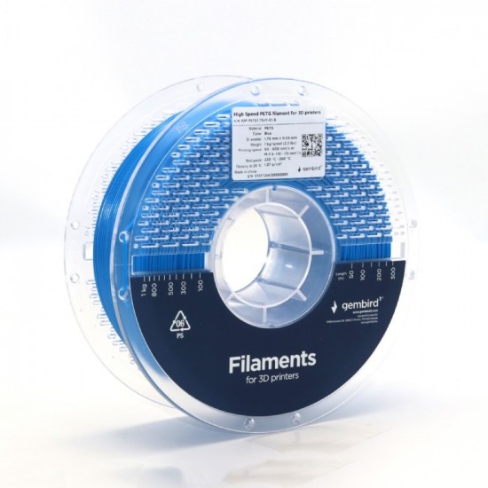 3d printer high speed petg filament blauw
