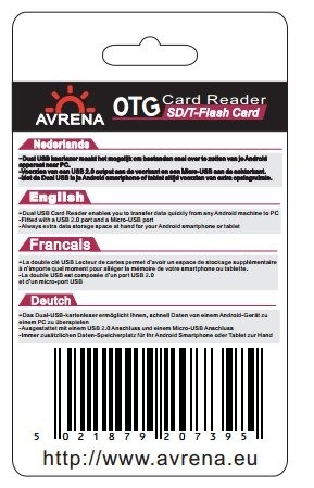 Avrena usb kaartlezer