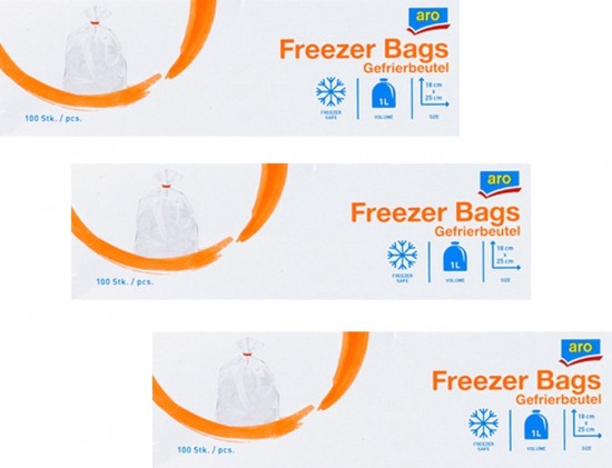 Diepvreiszakken 1 liter