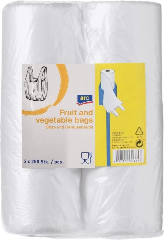 Fruittas 1, Plastic zakjes met handvat