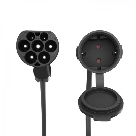 Laadkabel Type 2 naar Schuko voor Elektrische voertuigen