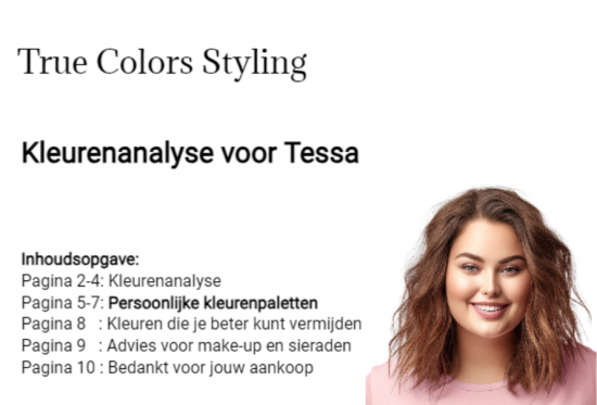 Tessa met goede sieraden